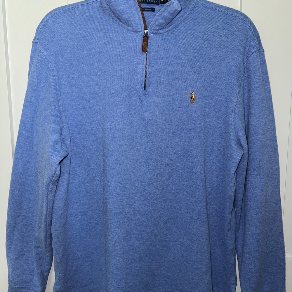 Ralph Lauren Blue Quarter-Zip Sweater